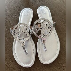 Tory Burch silver miller sandal size 9